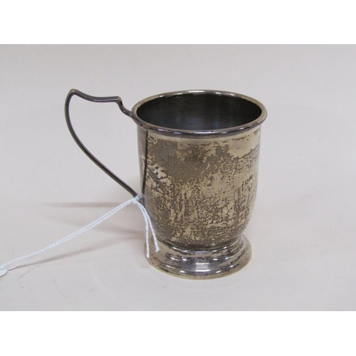 1695 - 20c SILVER CHRISTENING TANKARD ARNOLD E WILLIAMS BIRMINGHAM 1944 3ozt