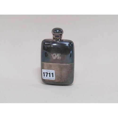 1711 - STERLING SILVER HIP FLASK 6.3ozt