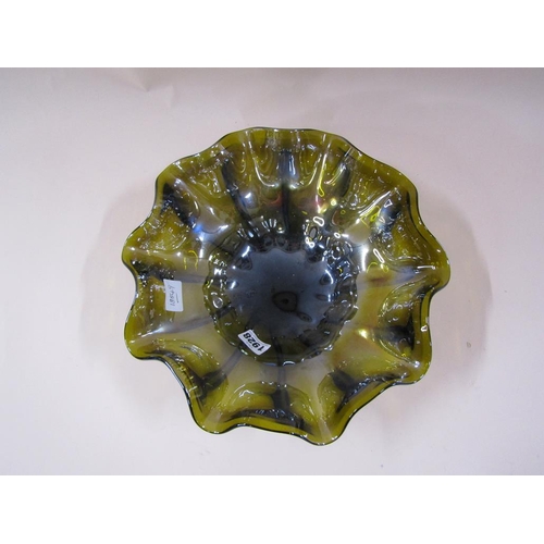 1928 - ART GLASS LUSTRE BOWL, 28CM W