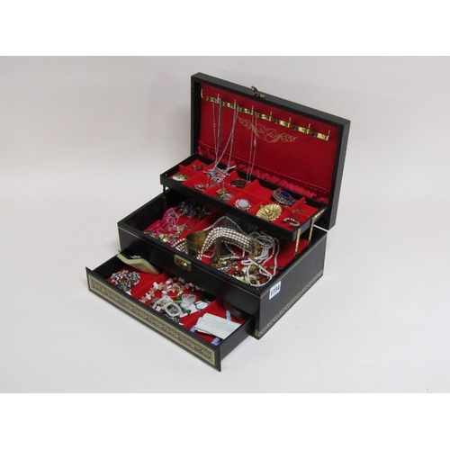 1734 - JEWELLERY BOX AND CONTENTS