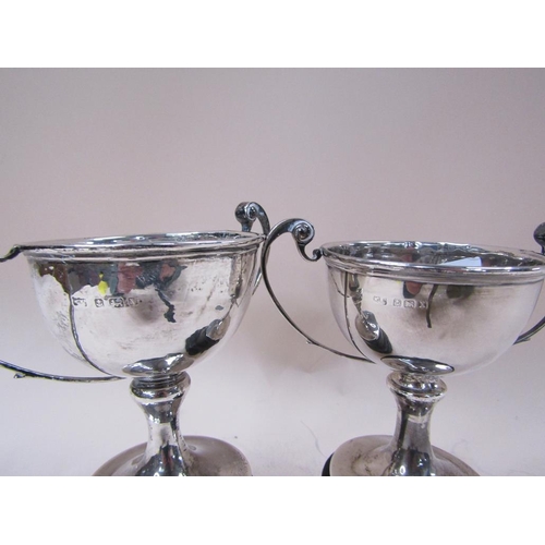 1790 - TWO EARLY 20C SILVER TROHPY CUPS ON STAND, 7.6ozt