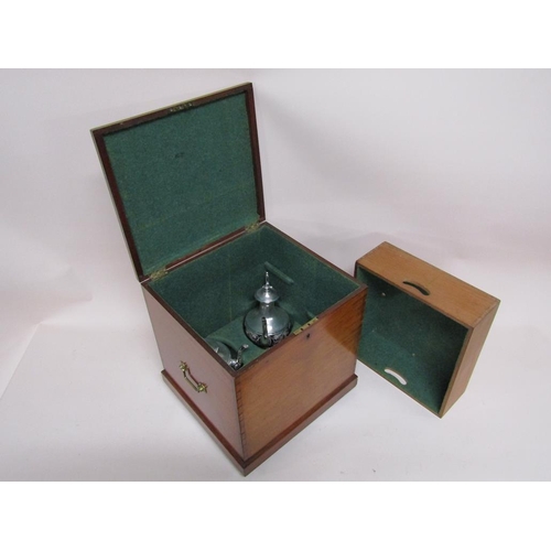 1846 - VICTORIAN SILVER PLATED TEA SET IN FITTED WOODEN BOX