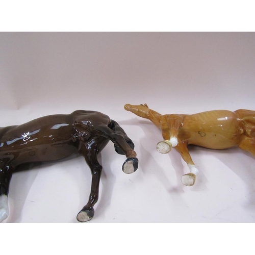 1989 - PAIR OF LARGE BESWICK HORSES, 29CM H