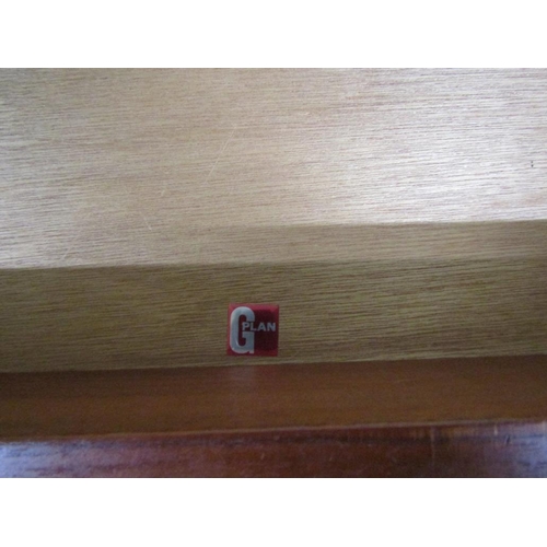 2011 - 1960/70 G PLAN TEAK SIDE UNIT FITTED EIGHT SHORT DRAWERS, 142CM W, 76CM H