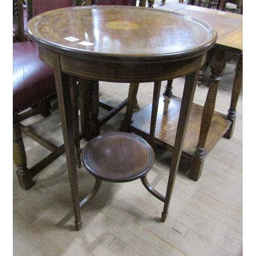 2027 - EDWARDIAN SHELL INLAID OCCASIONAL TABLE 54 x 72cms