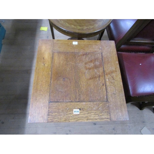 2030 - 1930s OAK SQUARE OCCASIONAL TABLE 54 x 66 ms