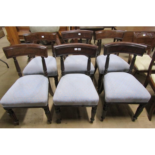 2033 - SET OF SIX WILLIAM IV MAHOGANY DINING CHAIRS WITH UPHOLSTERED SET