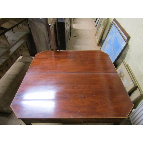 Early C Mahogany Fold Over Tea Table With Cut Off Corners Cm W Cm H