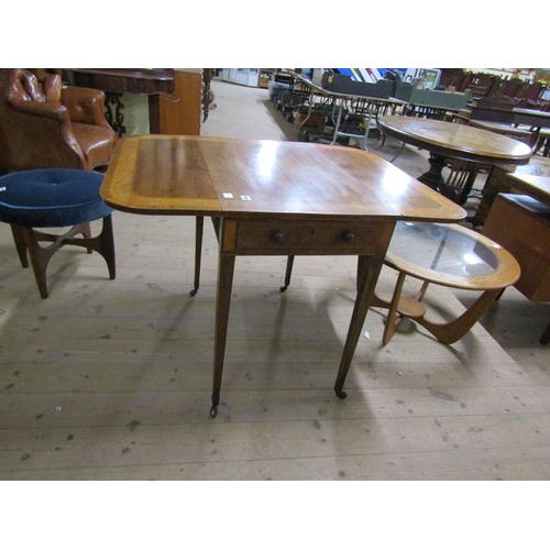 2066 - EARLY 19C MAHOGANY PEMBROKE TABLE FITTED ONE END DRAWER, 76CM W