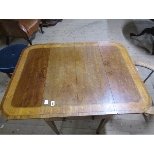 2066 - EARLY 19C MAHOGANY PEMBROKE TABLE FITTED ONE END DRAWER, 76CM W