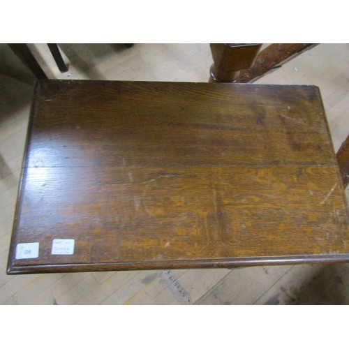 2044A - VICTORIAN OAK SINGLE DRAWER SIDE TABLE, 52CM W, 70CM H