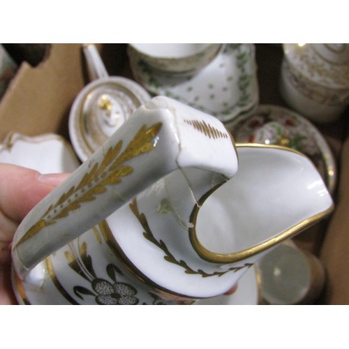 1942 - BOX OF 19C PORCELAIN TEA/TABLE WARES TO INCL DAVENPORT