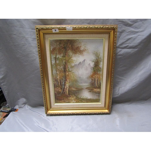 6 - GILT FRAMED OIL ON CANVAS - RIVERSCAPE