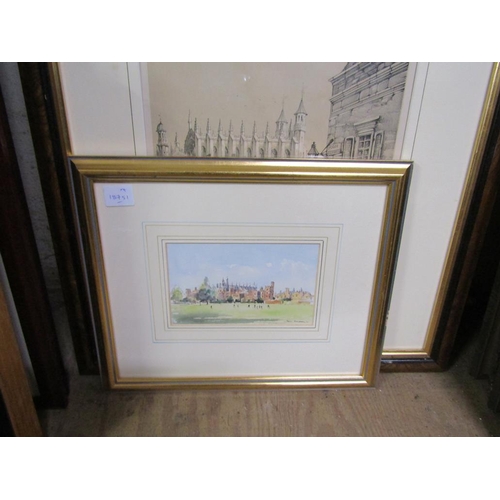 147 - FRAMED WATERCOLOURS, PRINT