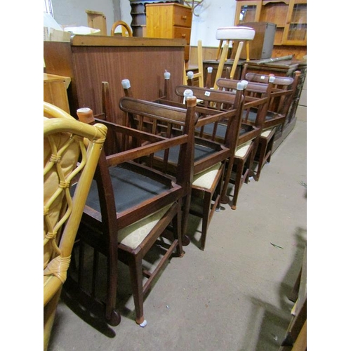 557 - EIGHT MAHOGANY DINING CHAIRS