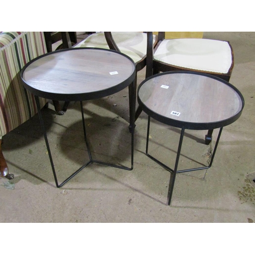 587 - TWO OCCASIONAL TABLES