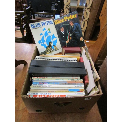 594 - BOX OF BLUE PETER ANNUALS ETC