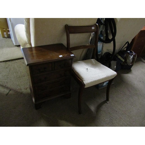 623 - REPRODUCTION CHEST AND A CHAIR