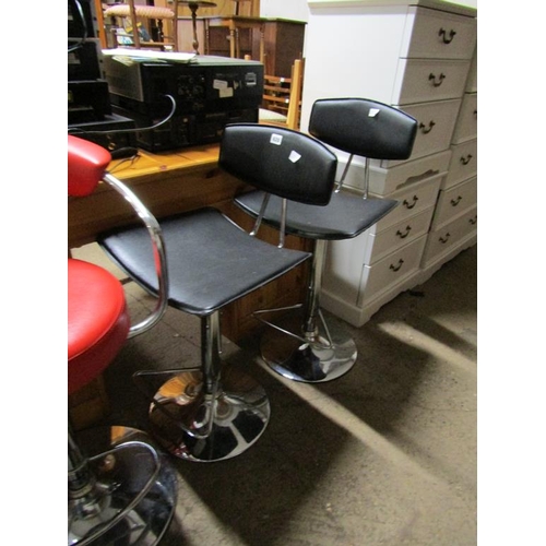 628 - TWO CHROME STOOLS