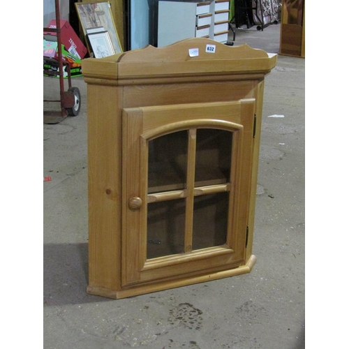 632 - MODERN PINE CORNER CUPBOARD