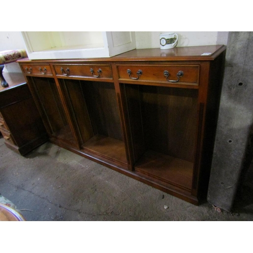 649 - REPRODUCTION YEW WOOD BOOKCASE