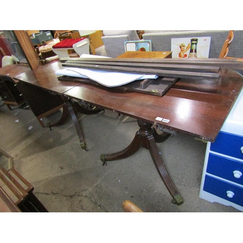 662 - MAHOGANY D END DINING TABLE