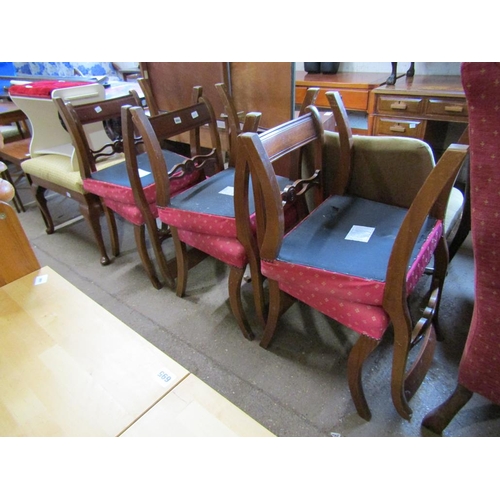 684 - SIX REGENCY STYLE DINING CHAIRS