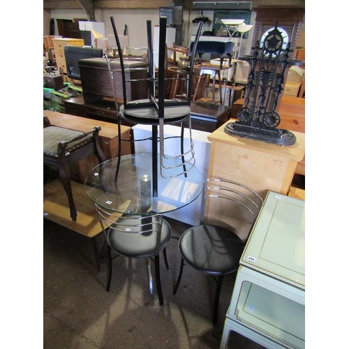 699 - BISTRO TABLE AND FOUR CHAIRS