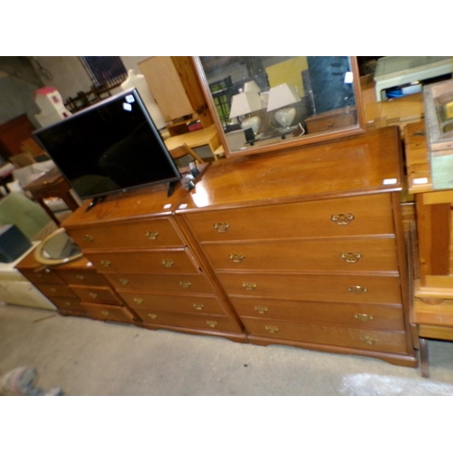 743 - TWO MODERN FIVE DRAWER CHESTS