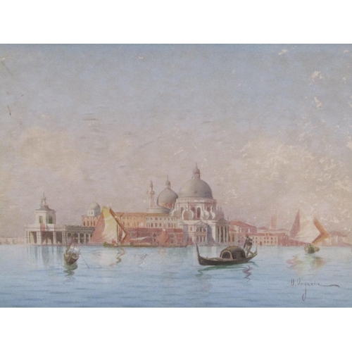 1120 - U ONGANIA - PAIR, VENETIAN SCENES, SIGNED WATERCOLOURS, F/G, 19CM X 29CM