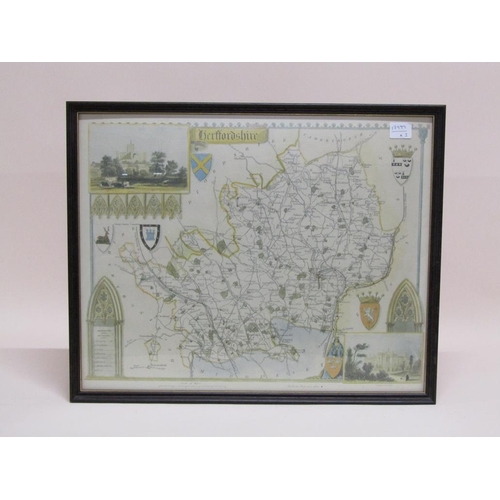 1145 - THREE F/G COLOURED MAPS OF HERTFORDSHIRE AND PART OF LONDON