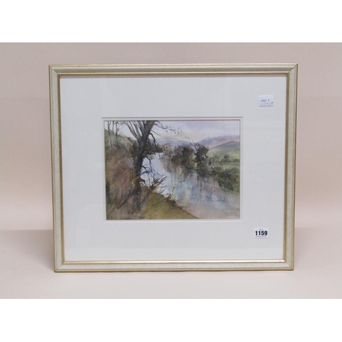 1159 - DAVID WESTON - WYE OH! WYE, SIGNED WATERCOLOUR, F/G, 22CM X 29CM