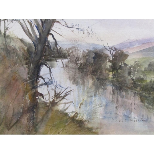 1159 - DAVID WESTON - WYE OH! WYE, SIGNED WATERCOLOUR, F/G, 22CM X 29CM