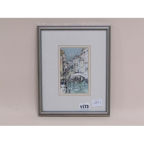 1173 - DAVID J WESTON - RIO ANTINIO, SIGNED WATERCOLOUR, F/G, 14CM X 9CM