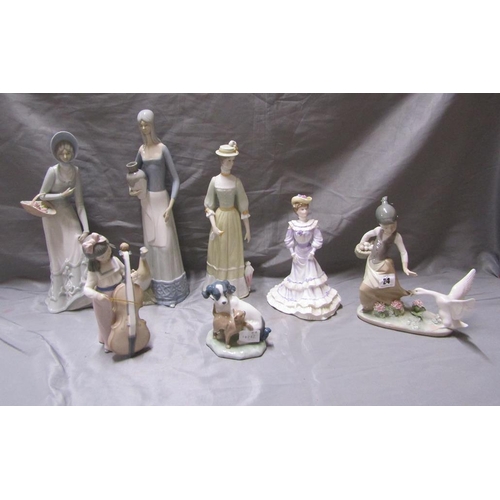 24 - COLLECTION OF PORCELAIN FIGURES - COALPORT, NAO