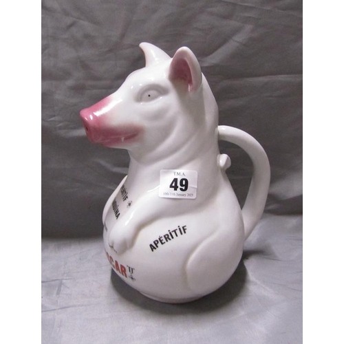 49 - FRENCH ADVERTISING PIG JUG