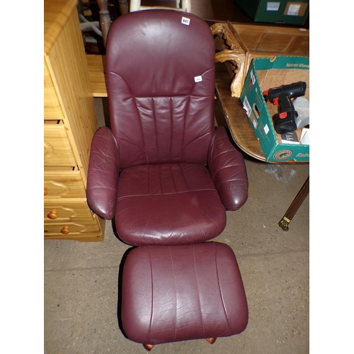 847 - SWIVEL CHAIR AND A STOOL