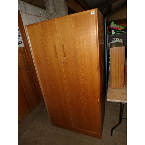 857 - OAK WARDROBE