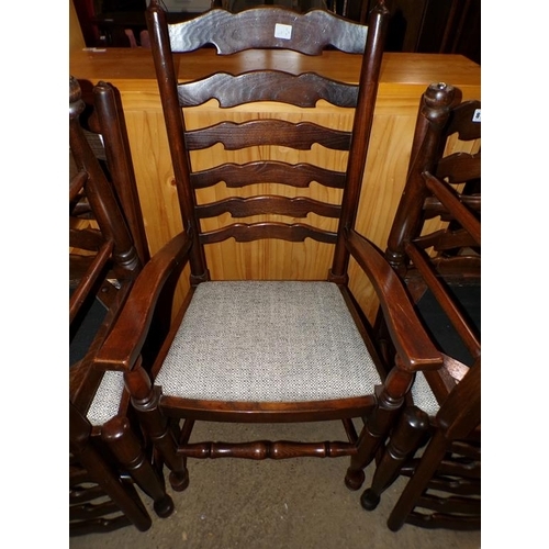 817 - SIX LADDERBACK CHAIRS