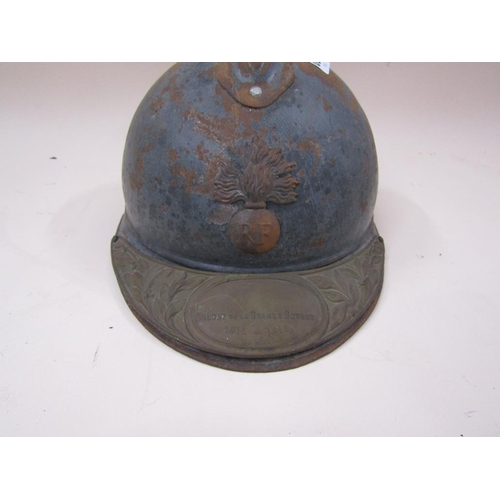 1230 - WW1 FRENCH METAL HELMET