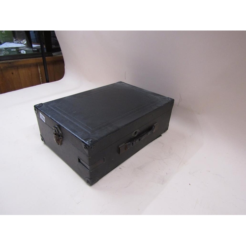 1250 - THE MASTERS VOICE PORTABLE WIND UP GRAMOPHONE