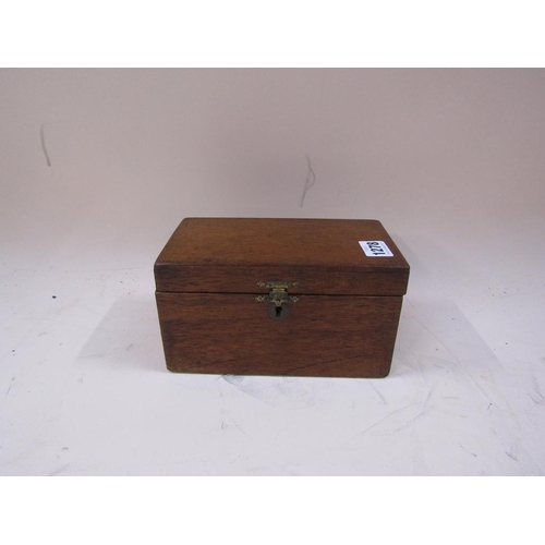 1278 - VICTORIAN OAK TWO COMPARTMENT TEA CADDY