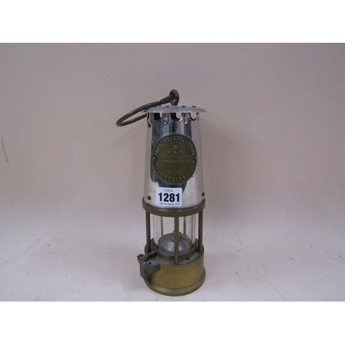 1281 - MINERS PROTECTOR LAMP, 24CM H