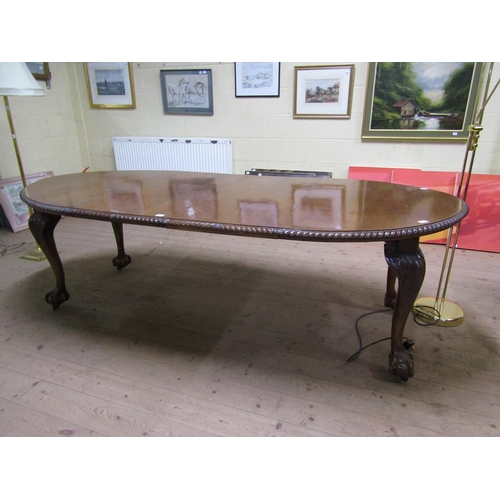 1670 - EARLY 19C MAHOGANY WILLIAM IV STYLE EXTENDING DINING TABLE, 228CM W, EXTENDED