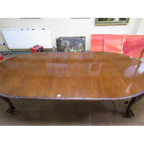 1670 - EARLY 19C MAHOGANY WILLIAM IV STYLE EXTENDING DINING TABLE, 228CM W, EXTENDED