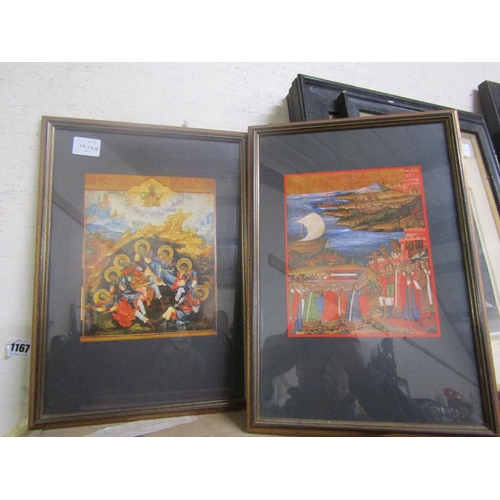 124 - COLLECTION OF FRAMED RELIGIOUS COLOURED PRINTS