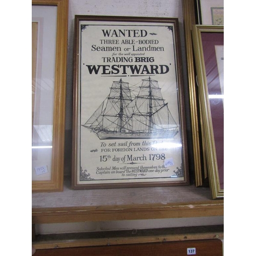 132 - FRAMED NAVAL PRINTS