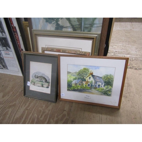 135 - COLLECTION OF FRAMED WATERCOLOURS AND PRINTS