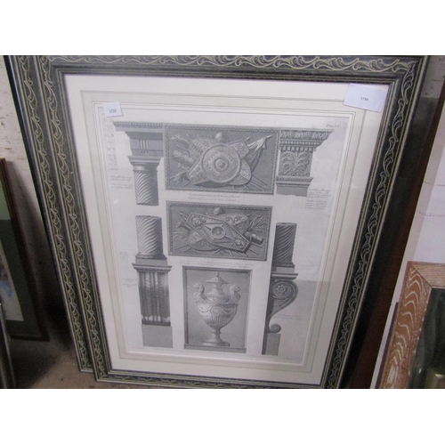 138 - FRAMED PRINTS; MIRROR ETC