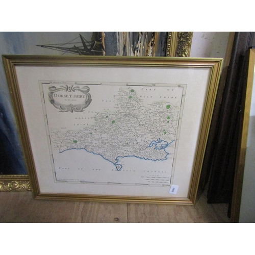 145 - FRAMED OIL ON BOARD - COASTAL BY EDWARD ELLIOTT; MAP; PRINTS